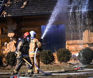 Pożar Wilczej Jamy w Bieszczadach