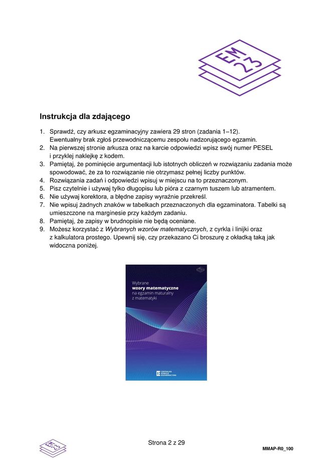 Matura 2025 - matematyka rozszerzona
