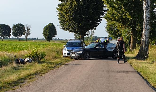 Wypadek motocyklisty w gminie Kozłowo