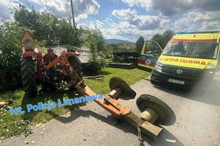 Mordarka. Pijany jak bela 48-latek uderzył ursusem w drzewo i staranował szopę. Miał 8 promili!