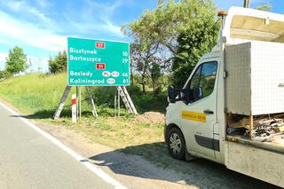 Pierwsze znaki drogowe z nazwą Królewiec już stoją [ZDJĘCIA]