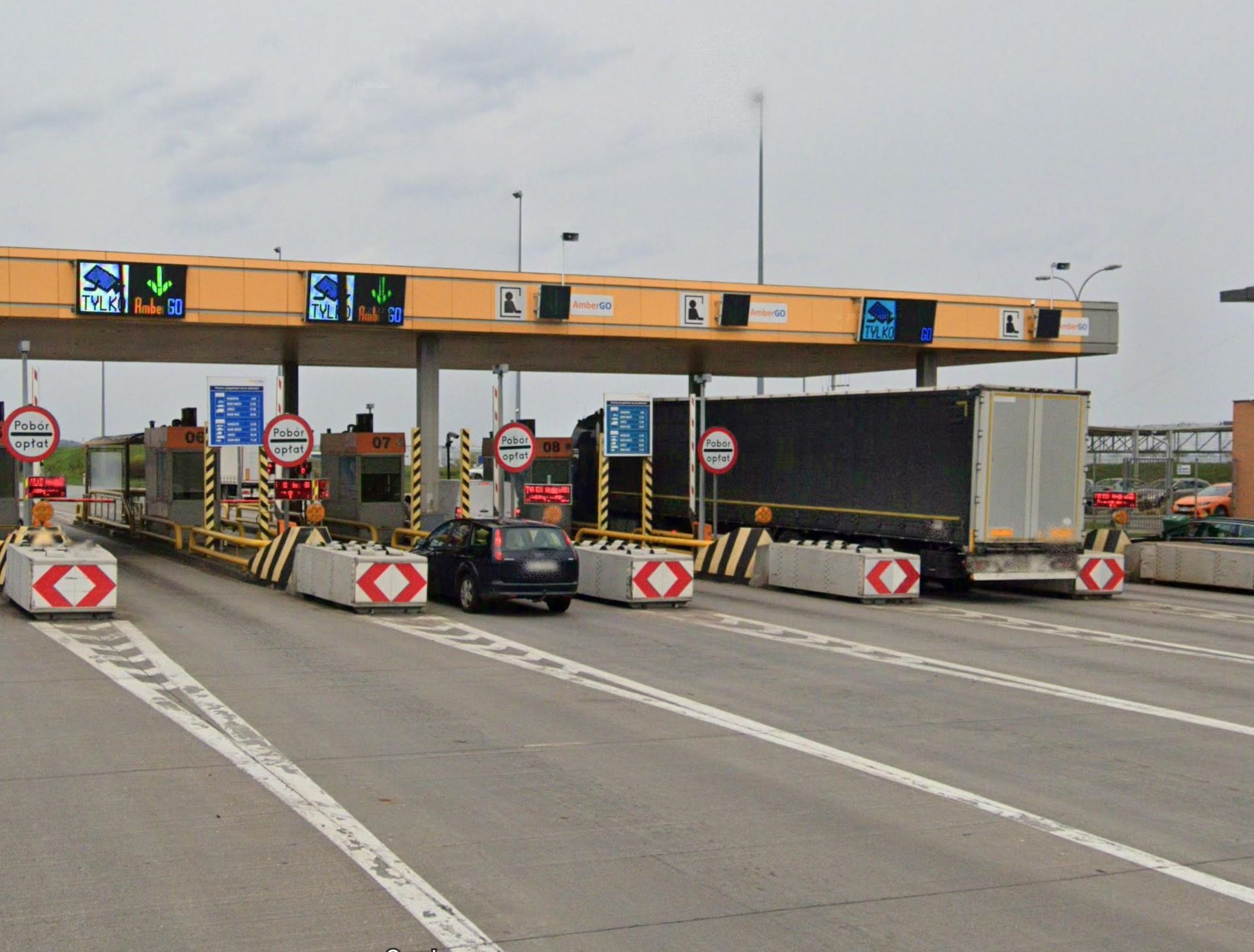 Bramki na autostradzie A1 Amber One 