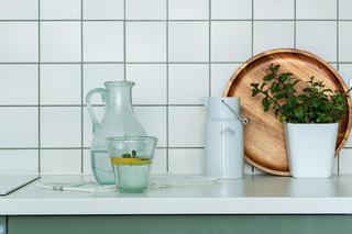 5-metrowa zielona kuchnia. Ogródek ziołowy na ścianie