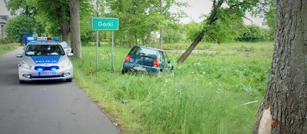 Po uderzeniu w drzewo uciekł razem z pasażerem