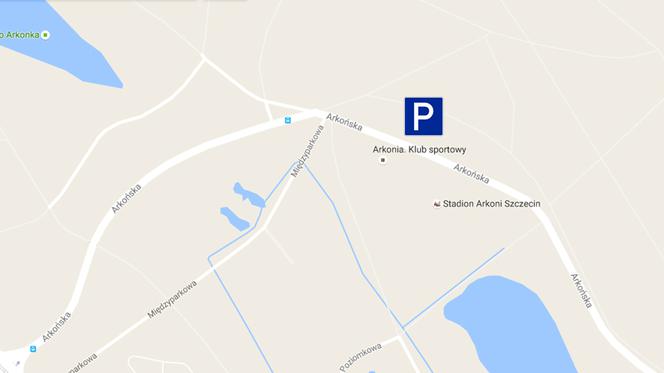 Parking przy stadionie Arkonii