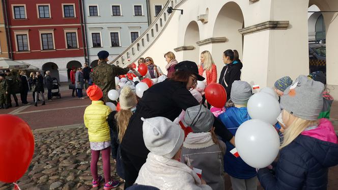 Zamość: Przedszkolaki wypuściły 100 balonów na 100-lecie niepodległości