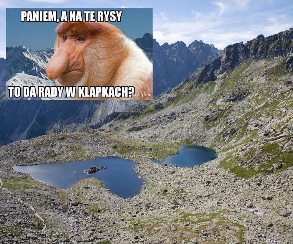 Najlepsze memy o turystach w górach. Te obrazki znane z Tatr bawią do łez 