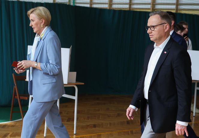 Głosowanie Andrzeja i Agaty Dudów 