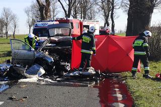 Tragedia pod Nakłem. Kierowca roztrzaskał się na drzewie