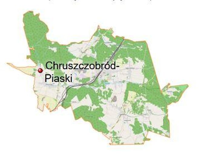 7. Nazwa Chruszczobród-Piaski liczy łącznie 20 znaków wraz ze spacją.