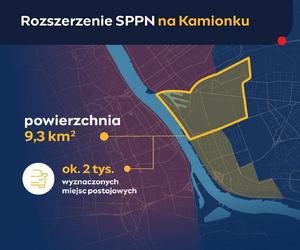 Rozszerzenie SPPN na Kamionku. Mapa