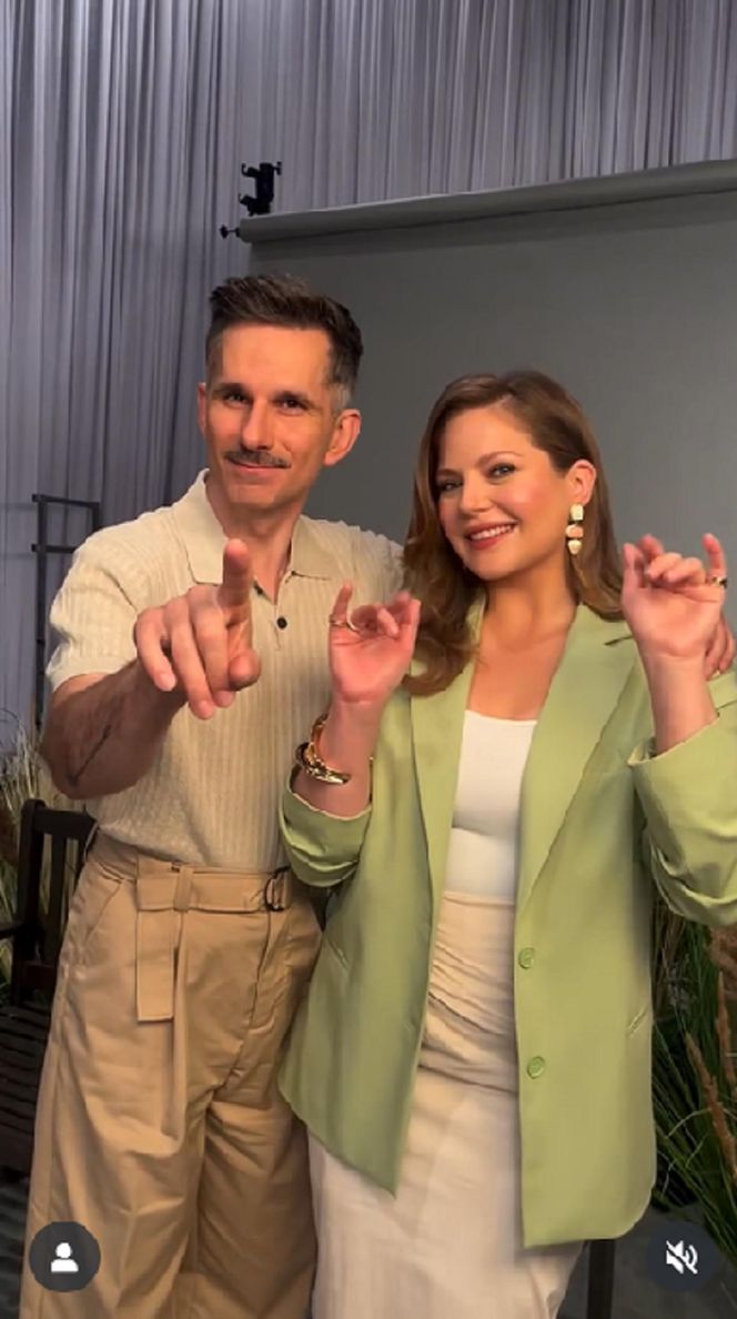 M jak miłość sesja. Melania Grzesiewicz (Anita), Kamil (Marcin Bosak)