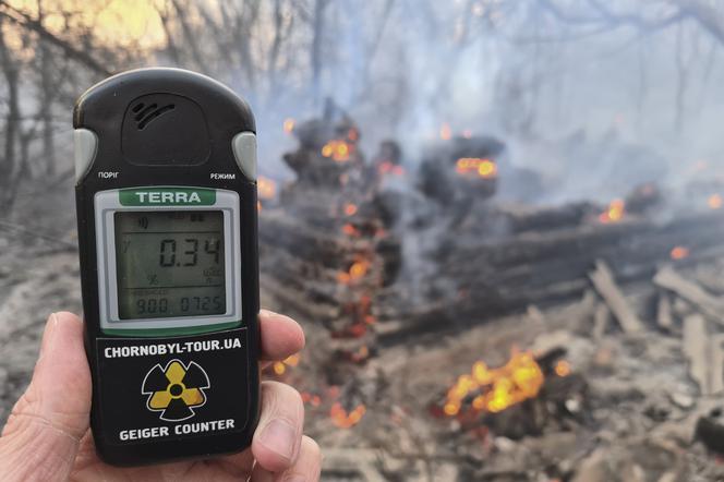 Pożar lasów wokół Czarnobyla