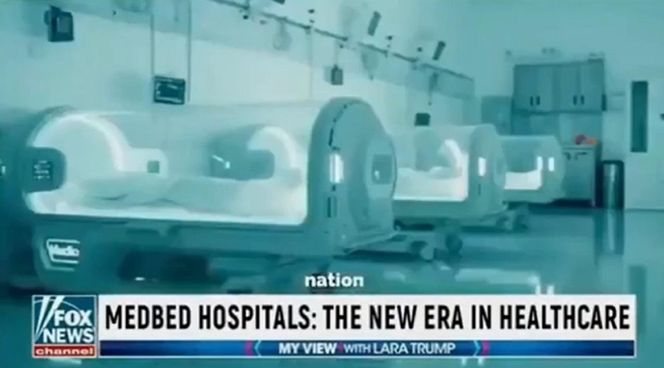 MedBed. Zrzut ekranu z filmu wygenerowanego przez AI