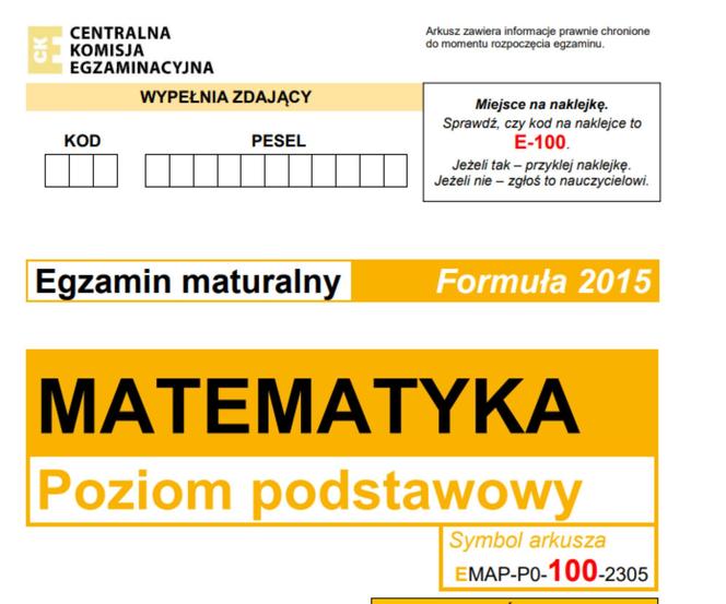 Matura matematyka 2024 - stara formuła