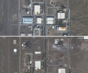 Zniszczenia po ataku na Iran