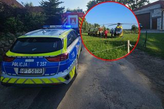 Motocyklista potrącił bliźniaczki. Śmigłowiec LPR w akcji