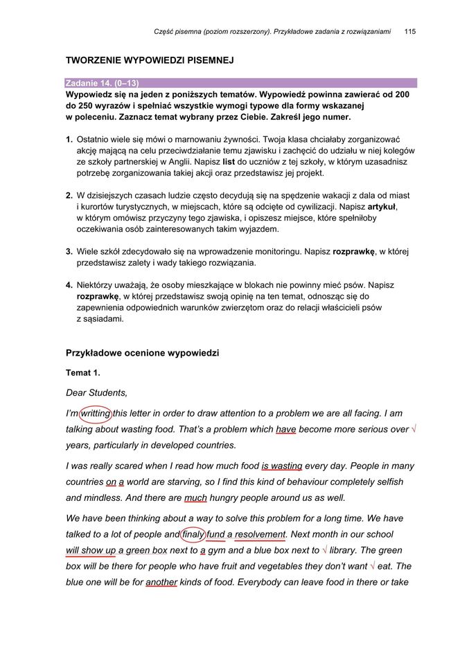 Matura 2025 angielski rozszerzony: przykładowa rozprawka, list, artykuł. Przykłady CKE