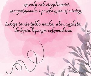 Podziękowanie dla nauczyciela do druku