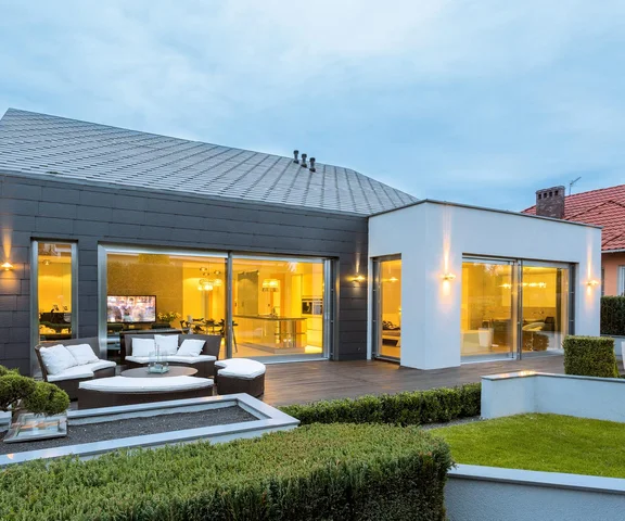 Skóra krokodyla i własna sauna. 120-m dom młodej rodziny