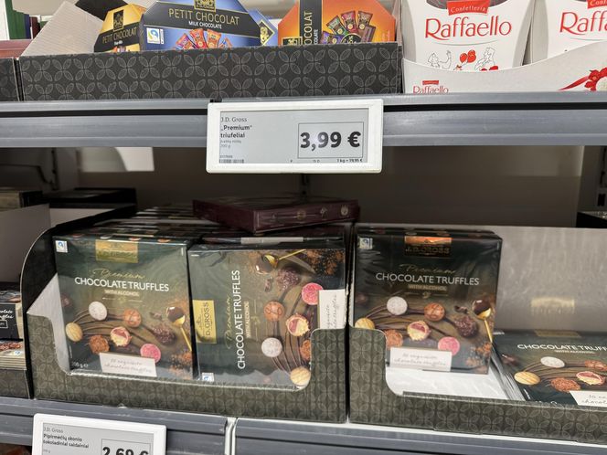 Czekoladki za 3,99 euro (16,93 zł)