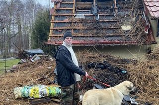 W jednej chwili stracił dorobek całego życia! Z płomieni uratował tylko psa