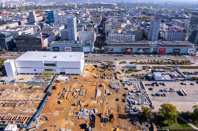 Budowa placu Centralnego w Warszawie