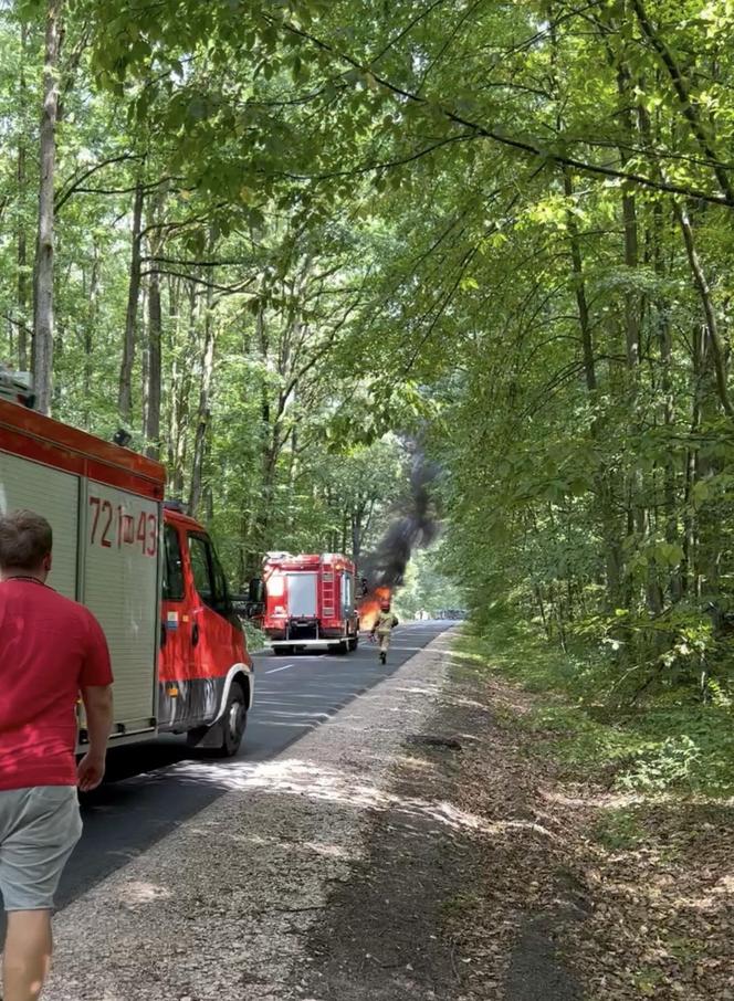 Dachował ,jego auto stanęło w ogniu. Nikt nie zdołał mu już pomóc