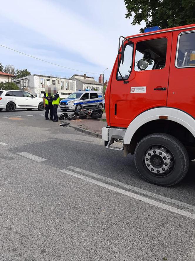 Wypadek w Wolanowie. Pijany kierowca wjechał w motocyklistę.