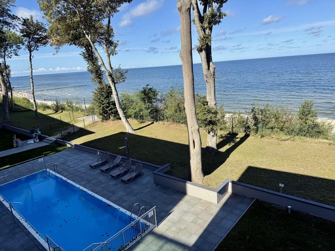 Widok z apartamentu Hevenia w Rewalu