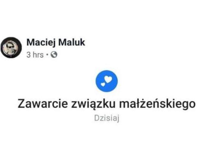 Maciej Maleńczuk wziął ślub?