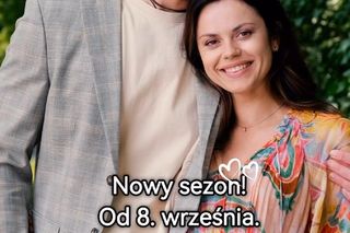 M jak miłość nowy sezon po wakacjach.  Kasia (Paulina Lasota), Mariusz (Mateusz Mosiewicz)