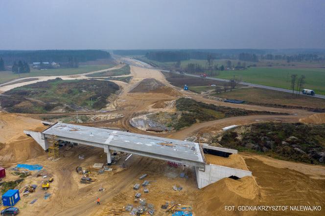 Budowa S7 na trasie Napierki - Płońsk. Zobacz postępy prac [GALERIA]