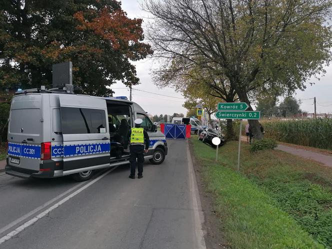 Koszmarny wypadek w Świerczynkach koło Torunia. Nie żyje rowerzysta