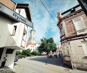 Rynek i mury miejskie w Byczynie w woj. opolskim