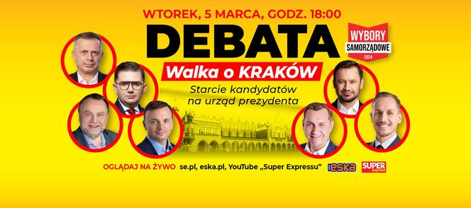 Debata kandydatów na prezydenta Krakowa