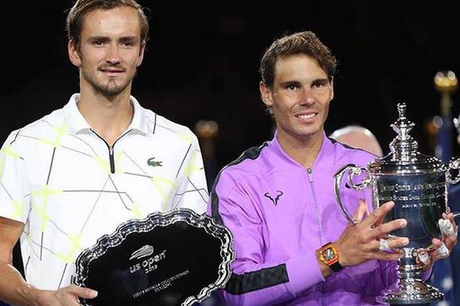 Rafael Nadal i Daniil Miedwiediew po finale US Open