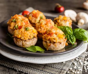 Portobello nadziewane kukurydzą i papryką [WIDEO]