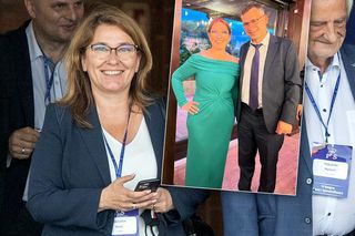 Była posłanka PiS w sukni jak na Oscarach zadała szyku na weselu. Szok, kogo spotkała na Węgrzech!