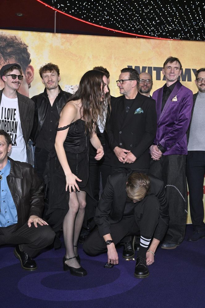 Premiera "LARP. Miłość, trolle i inne questy": Pawł Deląg z partnerką