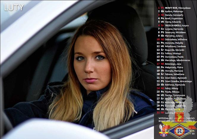 Luty 2016 - kalendarz z policjantkami