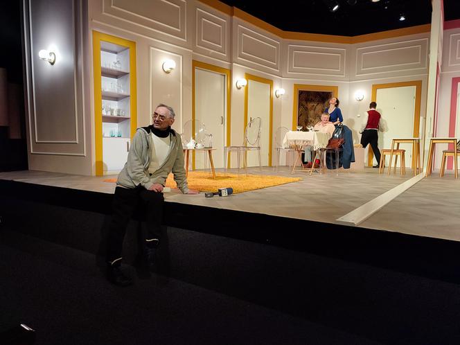 Spektakl "Prezent urodzinowy" w Teatrze Żeromskiego w Kielcach - próba