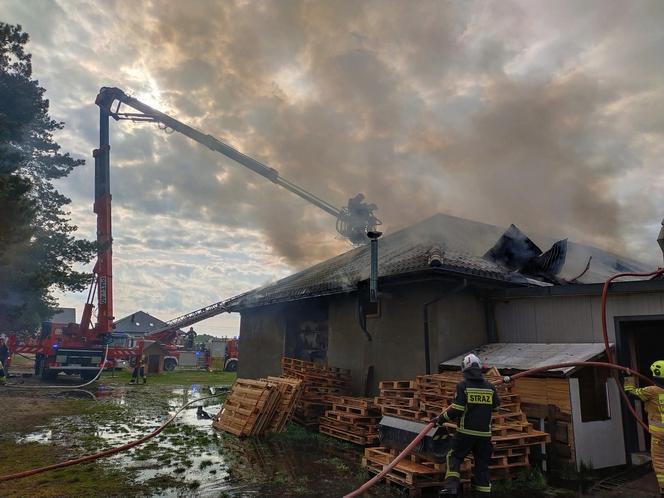 Pożar stolarni pod Nasielskiem