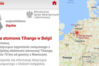 Informacja MSWiA na temat Tihange w RSO