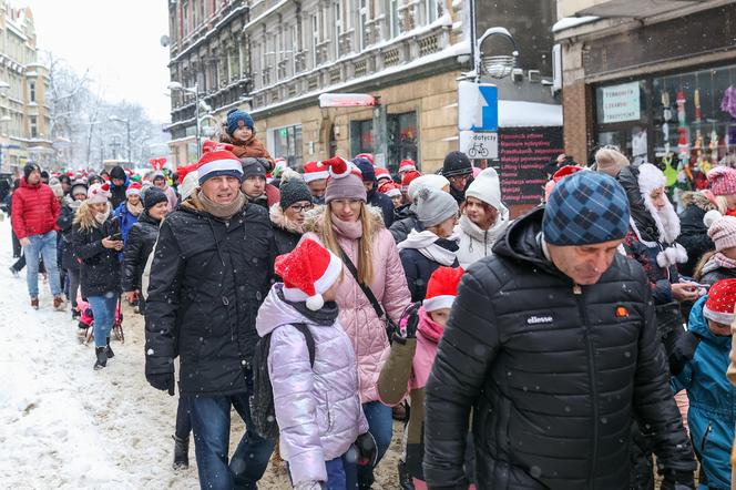 Parada w Mikołajów w Chorzowie na koniec Mikołajowego Festiwalu Czekolady z... owadami