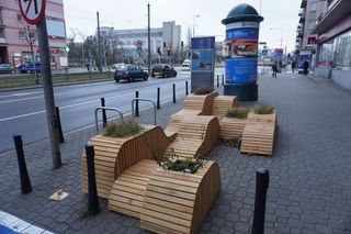 Parklety przy ulicy Puławskiej