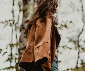 Brązowa kurtka z zamszu