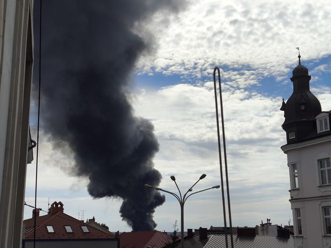 Pożar przy ulicy Dojazd w Tarnowie