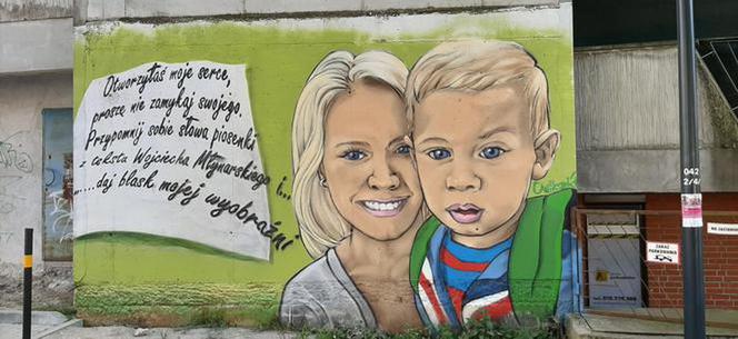 Miłosny mural na olsztyńskich Nagórkach 