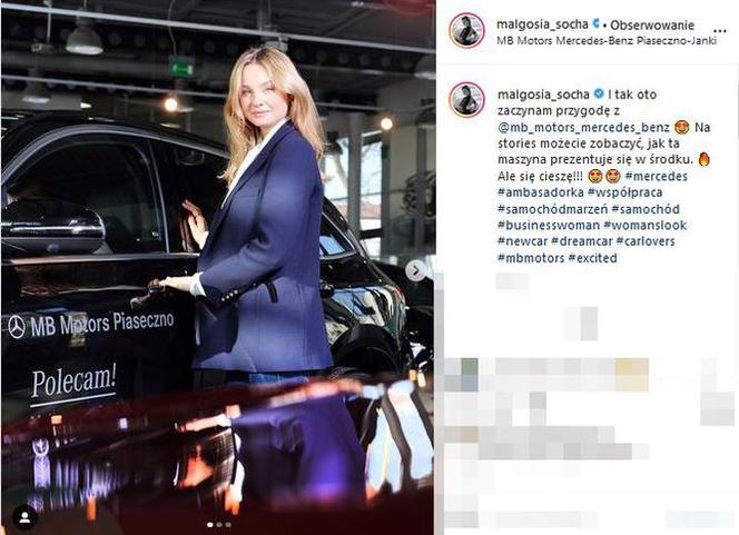 Małgosia i jej luksusowy samochód